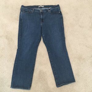 Levi Strauss & Co Classic Straight Cropped Denim Jeans, Plus Size 18 W